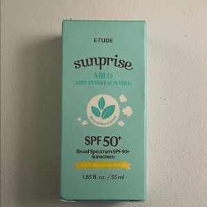 NEW ETUDE Sunprise Mild Airy Finish Sun Milk SPF 50